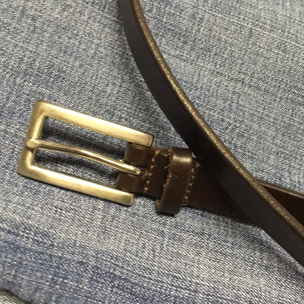 Lands end genuine leather brown belt